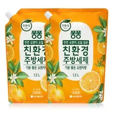 퐁퐁 친환경 주방세제 오렌지 리필, 1.2L