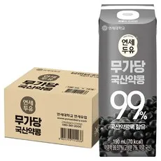 연세두유 무가당 국산약콩 99%, 190ml