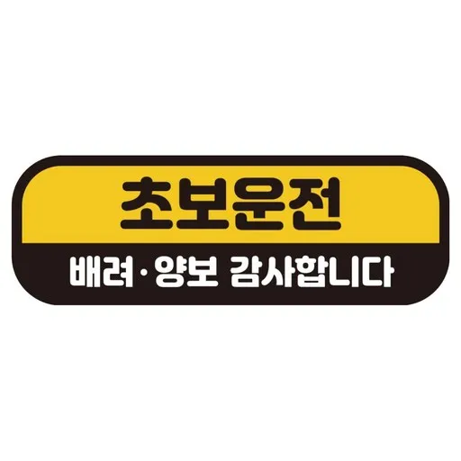 카마존 초보운전 반사 자석 스티커 탈부착 가능 가로형