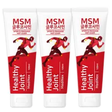 헬시조인트 MSM 글루코사민 유황 온열 마사지 릴렉싱 리커버리 크림, 3개, 120ml