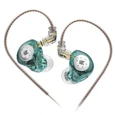 Keephifi KZ EDX Pro 게이밍 이어폰 IEM 이어 모니터에 1DD 유선 연결 10mm 다이내믹 드라이버 포함 베이스 사운드, 노마이크, 초록