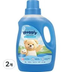 허글리 초고농축 액상 세탁세제 코튼캔디, 2개, 3L