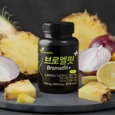 브로멜핏 브로멜라인 퀘르세틴 파인애플 효소 GDU2400 초고함량, 1개, 60정