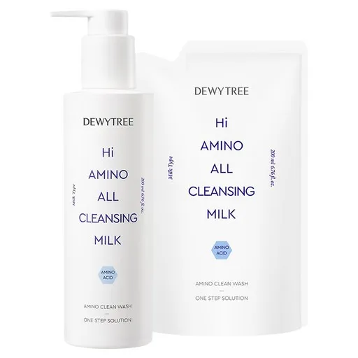 듀이트리 하이 아미노 올 클렌징 밀크 본품 200ml + 리필 200ml 세트, 400ml