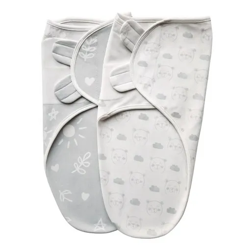 리틀그립 스와들 사계절 속싸개 그레이화이트 2종 세트