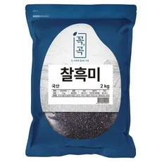 두보식품 꼭곡 국내산 찰흑미, 2kg, 1개