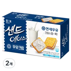 해태제과 샌드에이스 우유크림, 204g, 2개
