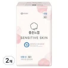 좋은느낌 센서티브스킨 생리대 날개형, 대형
