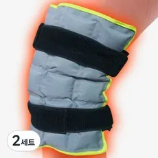 라라무브 무릎 냉온찜질팩 얼음 아이싱 다용도, 2세트, 그레이