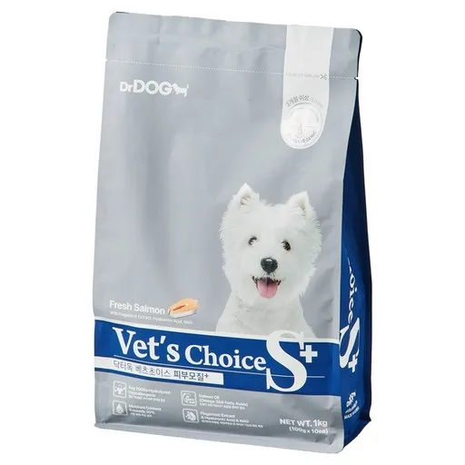 닥터독 전연령 강아지 베츠초이스 피부모질 플러스 소프트사료, 연어, 1kg