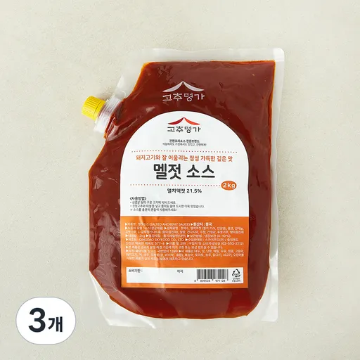 고추명가 멜젓 소스, 2kg