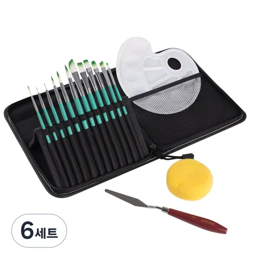 브러쉬 15종 풀세트 - 아크릴/수채화 겸용 (필수도구 포함)