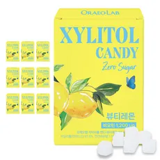 오래오랩 비오틴 자일리톨 무설탕 캔디 천연레몬, 10개, 30g