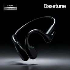 [2년 무상보증] 베이스튠 복스 골전도 이어폰 오픈형 생활방수 블루투스 러닝 자전거 Basetune Vox, 블랙, 베이스튠 복스 1개