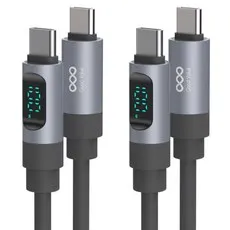 굿밸류 C타입-C타입 울트라 PD 100W 초고속충전 케이블, 블랙, 2개, 2m