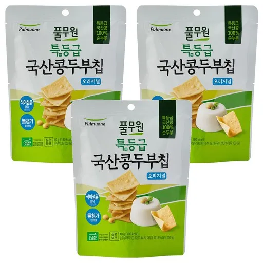 풀무원 특등급 국산콩 두부칩 오리지널, 40g