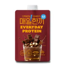 매일한끼 단백질 쉐이크 파우치 저당 고단백 식사대용 체중조절용조제식품 초코맛, 10개, 40g