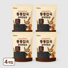 통통잡곡 2025년 캐나다산 블랙 렌틸콩 검정 렌틸콩, 4개, 1.5kg