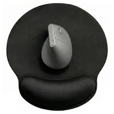 누아트 논슬립 메모리폼 생활방수 손목보호형 마우스패드 230 x 250 x 4 mm, 블랙