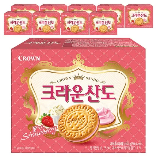 크라운산도 딸기