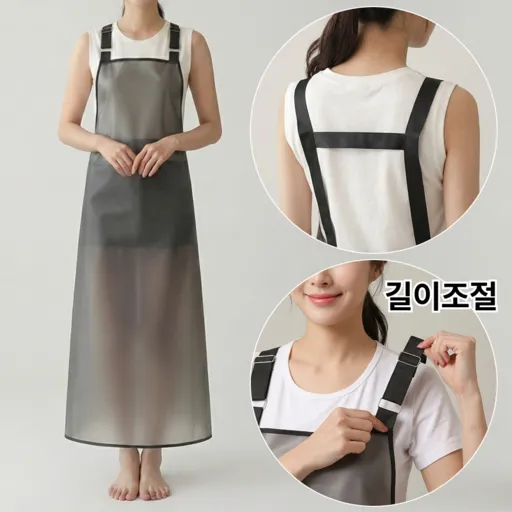 인디아드 길이조절 H형 우레탄 주방 방수 앞치마
