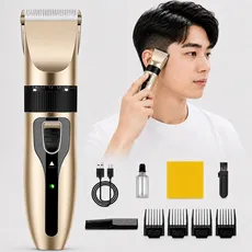 디에스가추몰 전문가용 전동 바리깡 세트 이중 칼날 깔끔한 커팅 남자 이발기, 588실버