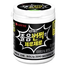 롯데웰푸드 졸음번쩍껌 제로제로 용기, 1개, 87g