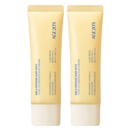 에이지투웨니스 멜라 디펜스 기미 톤업 에센스 선크림 SPF50+ PA++++