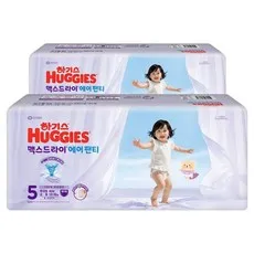 하기스 맥스드라이 에어 팬티형 기저귀 남여공용 특대형, 80매, 5단계