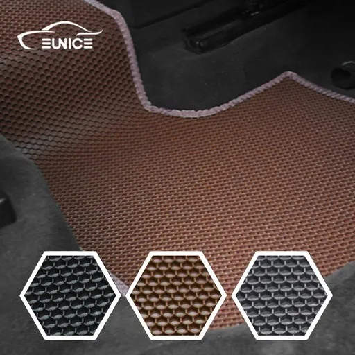 [국내제조] 유니스 르노 카매트 PVC 벌집 고무매트 자동차 차량 매트 1열+2열, 브라운, QM6 16y03m~현재