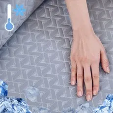 포세뜨 국내생산 쿨터치 접촉냉감 냉감 고밀도 580GSM 여름 침대 쿨매트, 그레이