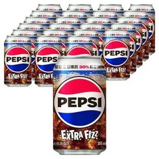 펩시 엑스트라 피즈 탄산음료, 355ml, 24개