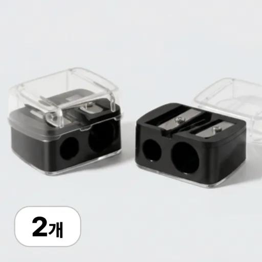 로멀리 아이브로우 펜슬 샤프너 8mm 12mm, 2개, 딥블랙