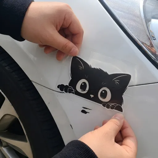 리데이담 자동차 흠집커버 스크래치 검은고양이 스티커