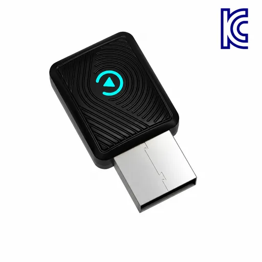 DelightZone 미니 스마트 무선 카플레이 안드로이드 오토 애플 카플레이 2in1 블루투스5.0 안정 전송 차량용 미러링 동글이