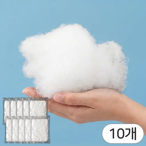영바이브 스퀴시 만들기 솜 구름솜, 10개, 화이트