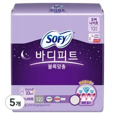 바디피트 볼록맞춤 생리대 날개형, 오버나이트