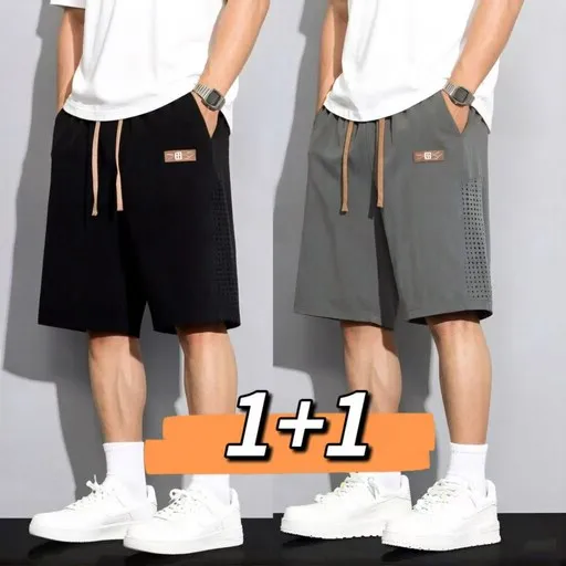 스타일닥터 1+1 남성 여름 반바지 시원한 냉감 밴딩 5부 기본 캐주얼 팬츠