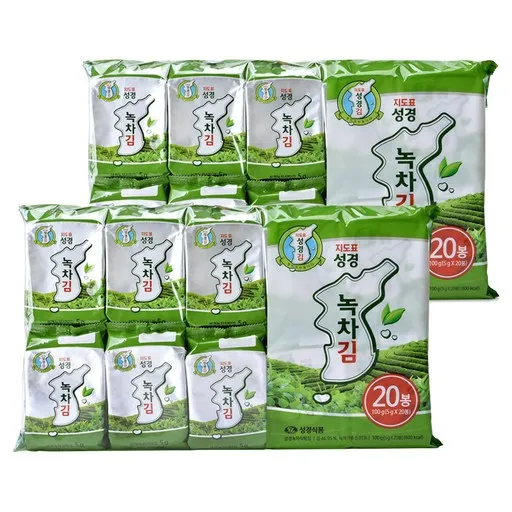 지도표 성경 녹차 도시락김 (4g*12입), 48g