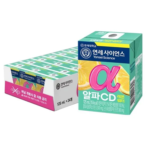연세 알파CD 레몬워터, 125ml