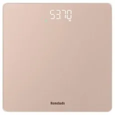 Homebuds 가정용 체중계 고정밀 LED 자동전원켜짐, 로즈골드, 1개, HB9057