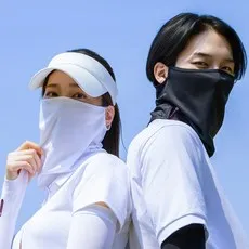 모그라미 쿨링 자외선 차단 마스크, 블랙