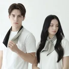 휠라 정품 쿨스카프 아이스 냉감 목스카프 여름 야외 운동 캠핑 투톤, 쿨그레이, 1개