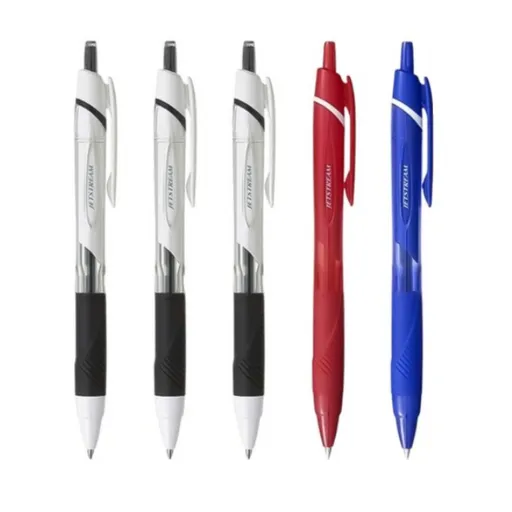 제트스트림 볼펜 5p 세트 0.5mm, 블랙, 레드, 블루