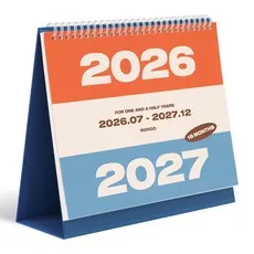 인디고 2026 2027 18개월 탁상달력 데스크캘린더, 1개, 단품