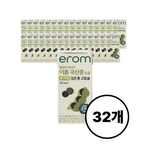 이롬 황성주 박사의 국산콩 무가당 검은콩 고칼슘 두유