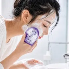 에츠원 샤워글러브 미니 샤워 장갑 샤워타올 tpu 실리콘 샤워글로브 목욕 바디 타올 샤워타월, 퍼플 미니글러브, 1개, 1개입