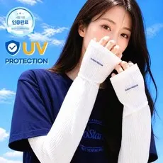 투엘 여성 자외선차단 쿨토시 팔토시 UV차단 골프 운전용 냉감, 1세트, 화이트