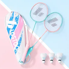오피모 배드민턴 라켓 2인 세트 셔틀콕 3개 휴대가방 포함, 1세트, OPM-BD01(PK+MT)