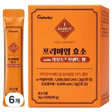 헬로바이오 프리미엄 효소 with 카무트 브랜드 밀 30p, 6개, 90g